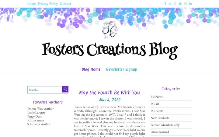 Screenshot ta' fosterscreations.info
