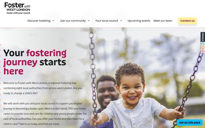 Screenshot of fosterwithwestlondon.org.uk