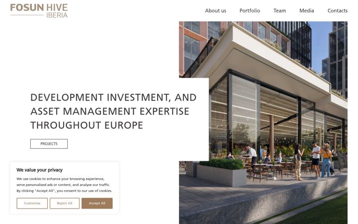 Screenshot of fosunhive-iberia.com