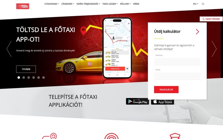 Screenshot of fotaxi.hu