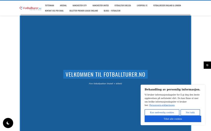 Screenshot of fotballturer.no