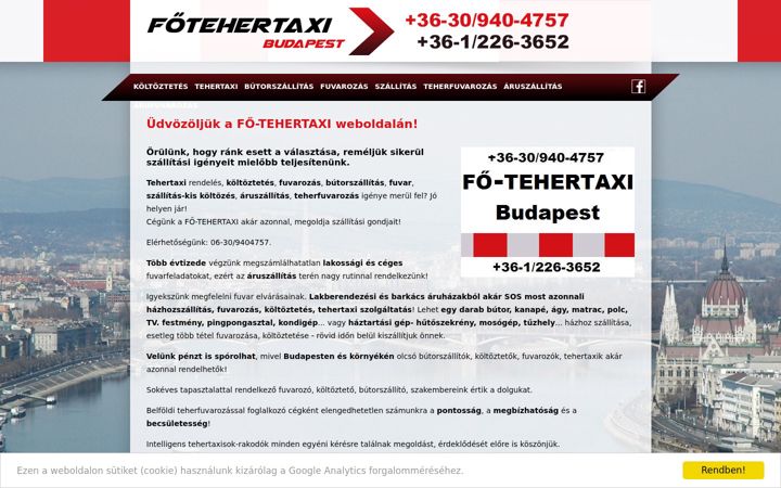 Screenshot of fotehertaxi.hu