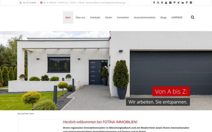 Screenshot of fotina-immobilien.de