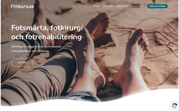 Screenshot of fotkurs.se