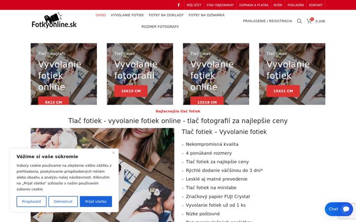 Screenshot ta' fotkyonline.sk