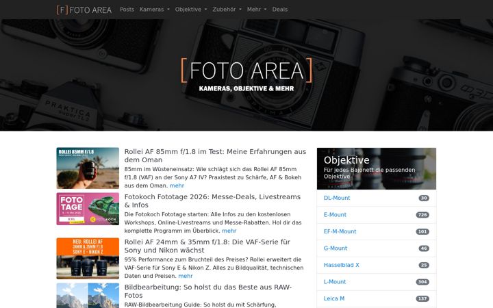 Screenshot of foto-area.de