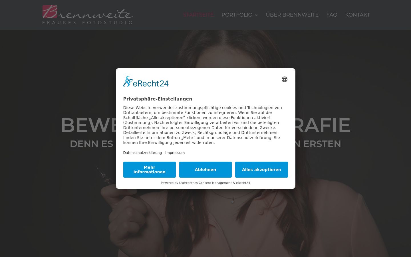 Screenshot del banner di consenso mostrato prima di qualsiasi interazione
