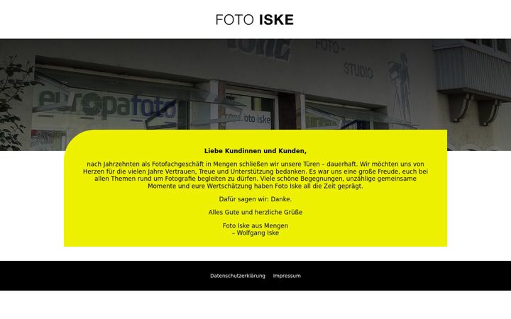Screenshot of foto-iske.de