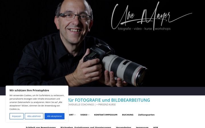Captura de pantalla de foto-kurse-online.de