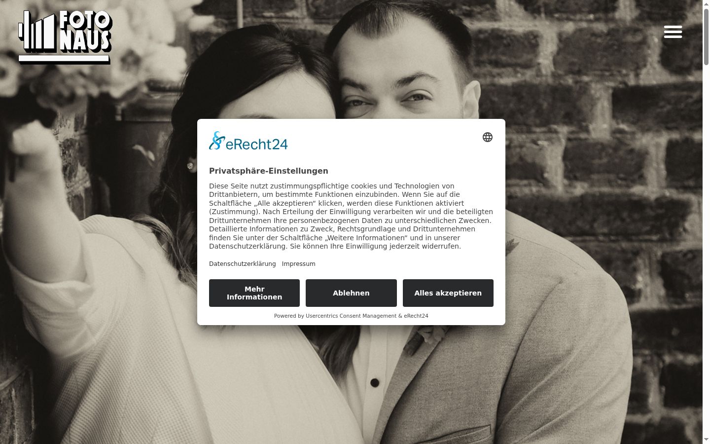 Capture d'écran de la bannière de consentement affichée avant toute interaction