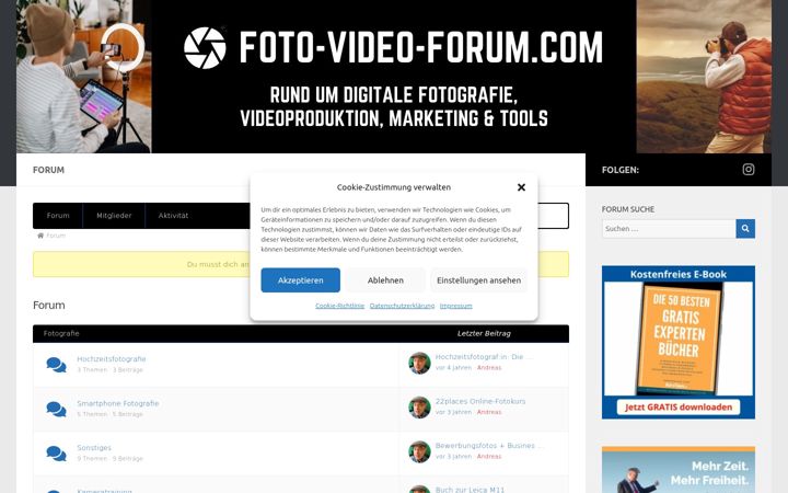 Screenshot of foto-video-forum.com