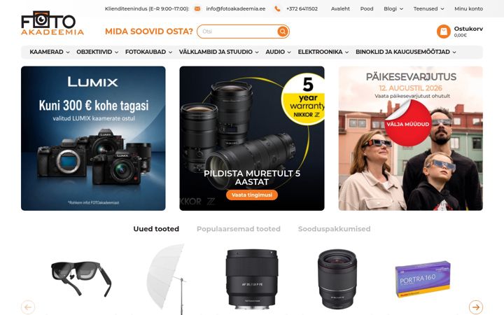 Screenshot of fotoakadeemia.ee