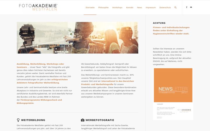 Screenshot of fotoakademie-westfalen.de