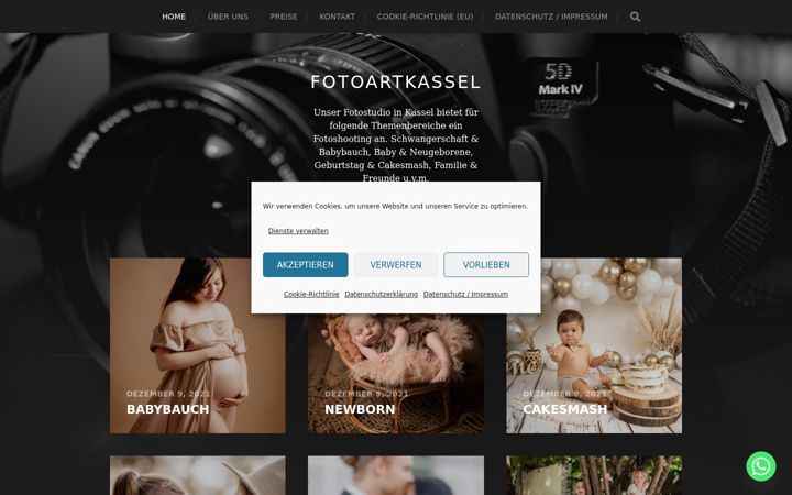 Screenshot of fotoartkassel.de
