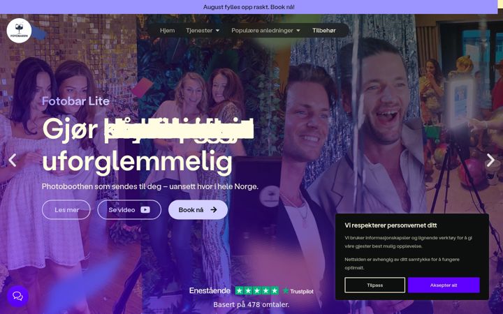 Screenshot of fotobaren.no