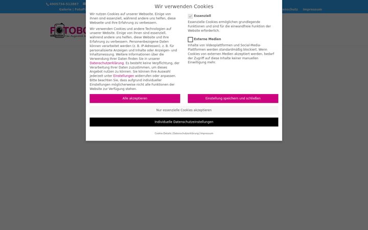 Screenshot of fotobox-bad-oeynhausen.de