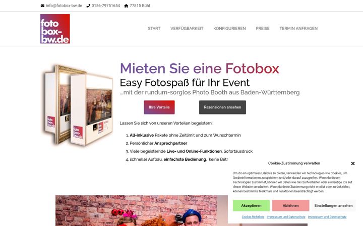 Screenshot of fotobox-bw.de