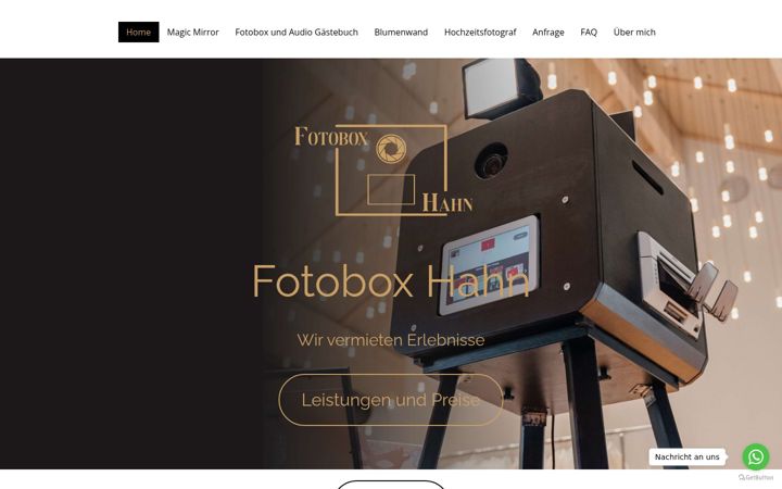 Screenshot of fotobox-hahn.de