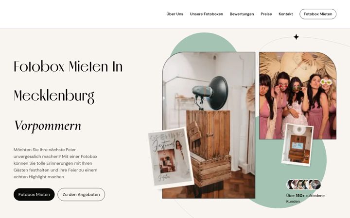 Screenshot of fotobox-mieten-mv.de