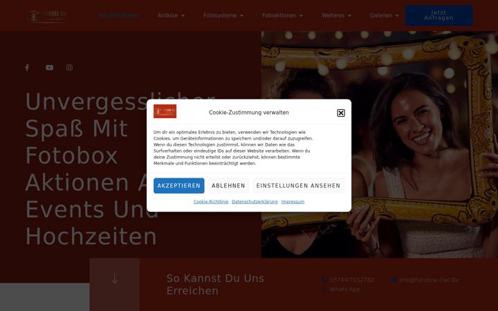 Screenshot stránky fotobox-owl.de