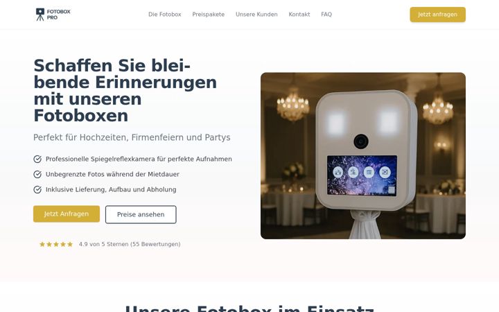 Screenshot stránky fotobox-pro.de