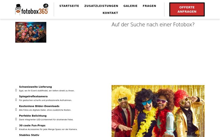 Screenshot of fotobox365.ch