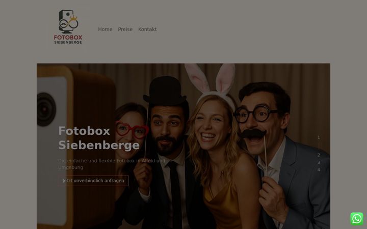Screenshot of fotoboxsiebenberge.de