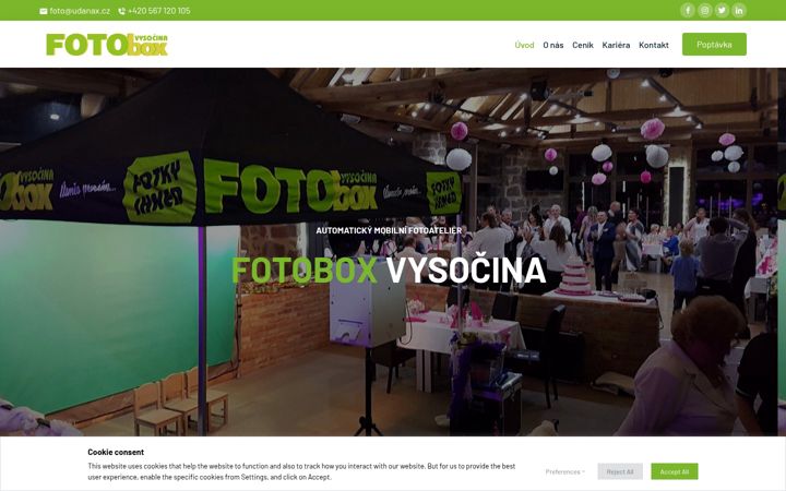 Screenshot of fotoboxvysocina.cz