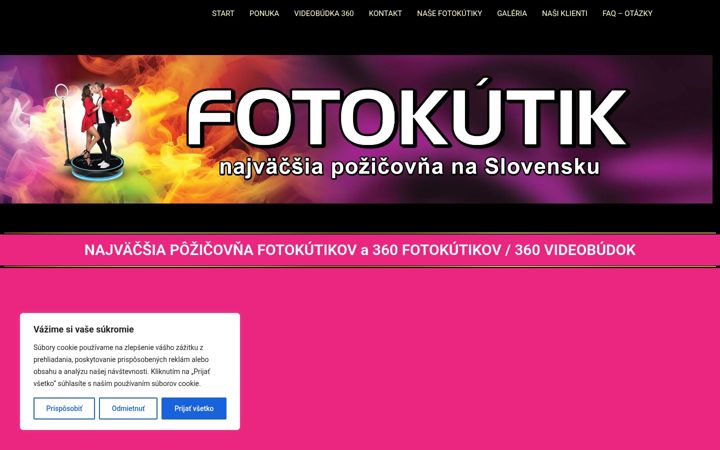 Screenshot ta' fotobudka24.sk