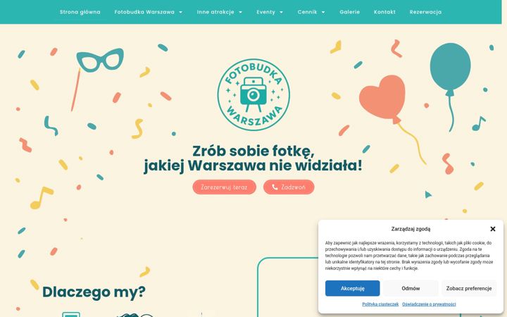 Screenshot of fotobudkawarszawa.pl