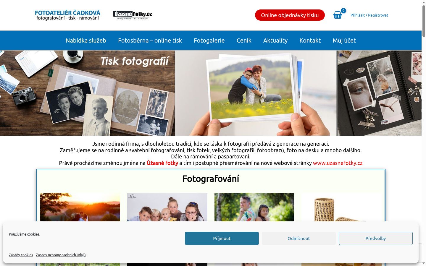 Snímek obrazovky baneru souhlasu zobrazeného před jakoukoli interakcí