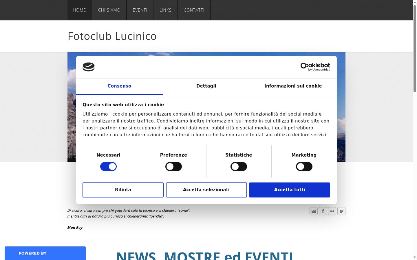Screenshot of the consent banner shown before any interaction
