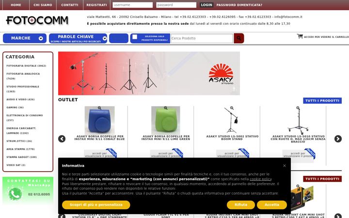 Screenshot of fotocomm.it