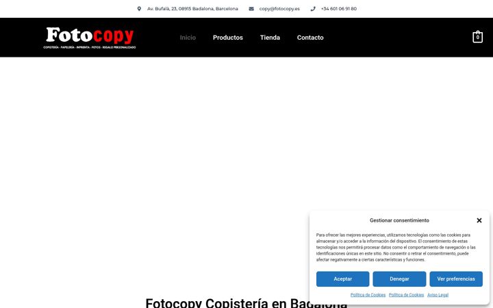 Snímek obrazovky fotocopy.es