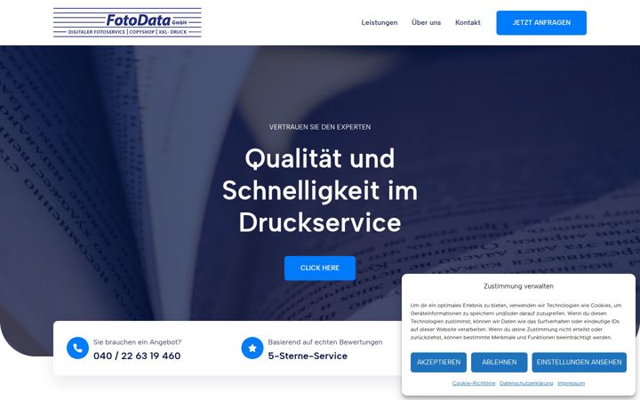 Screenshot of fotodata.de