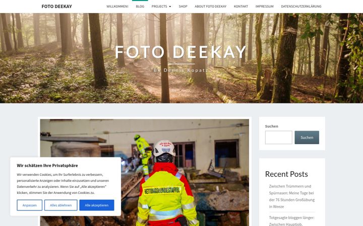 Snímek obrazovky fotodeekay.de