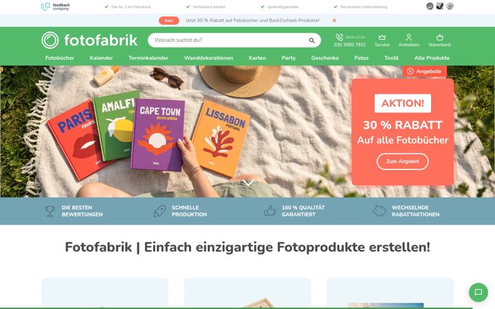 Screenshot of fotofabrik.de