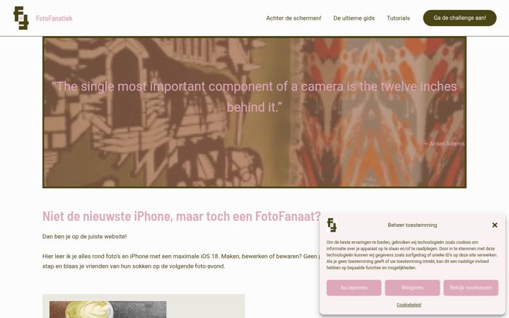 Screenshot of fotofanatiek.be