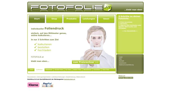 Screenshot of fotofolie.at
