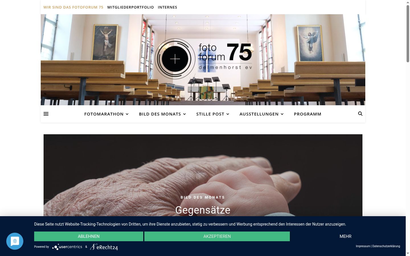 Screenshot van de toestemmingsbanner zoals getoond vóór enige interactie