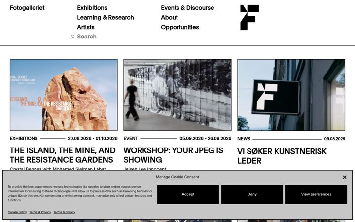 Screenshot of fotogalleriet.no