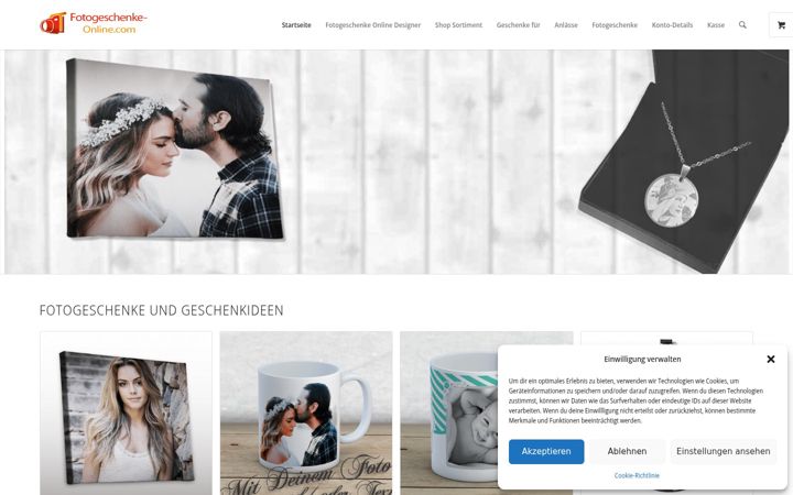 Screenshot of fotogeschenke-online.com