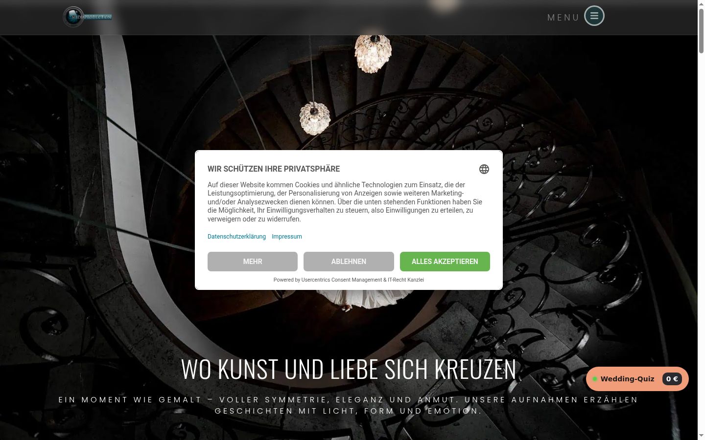 Screenshot van de toestemmingsbanner zoals getoond vóór enige interactie