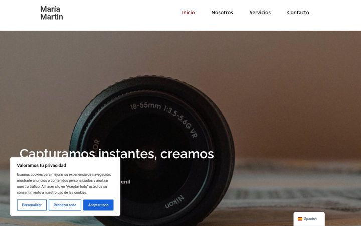 Screenshot of fotografa-mariamartin.es