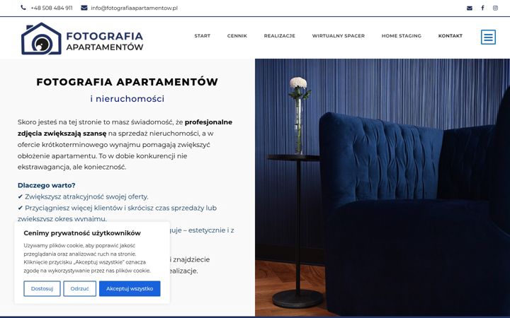 Screenshot of fotografiaapartamentow.pl