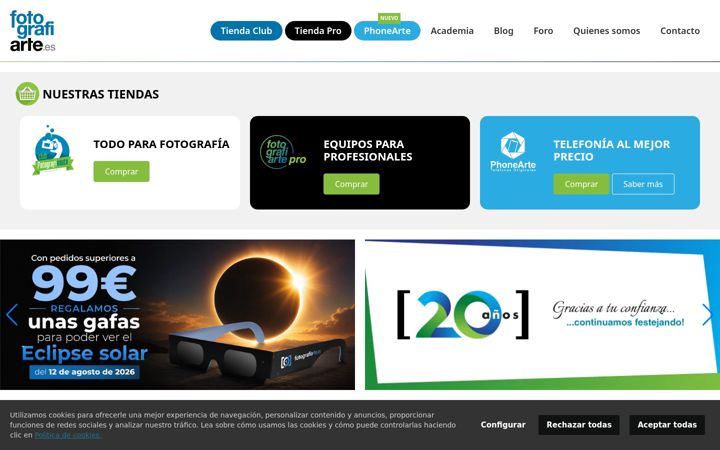 Screenshot van fotografiarte.es