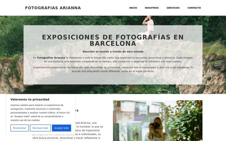 Screenshot of fotografias-arianna.es