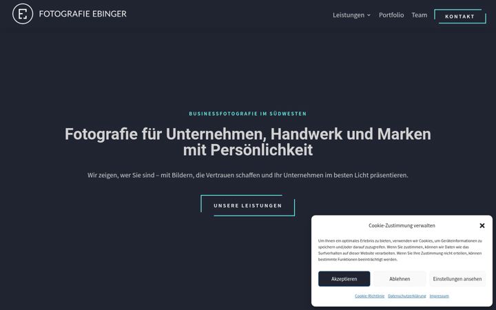 Screenshot of fotografie-ebinger.de