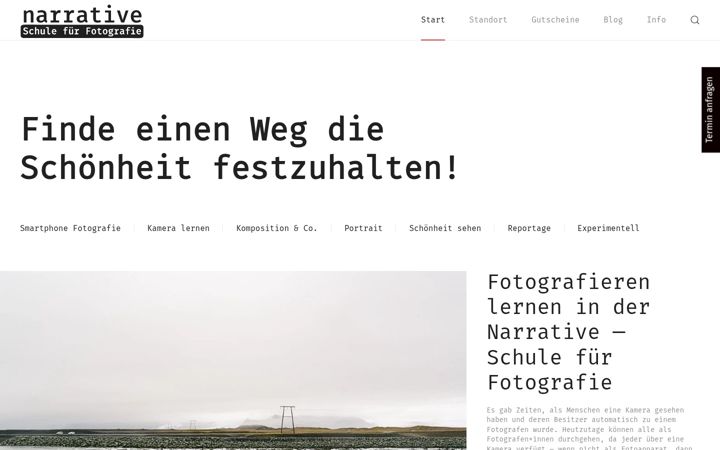 Screenshot of fotografie-schule.de