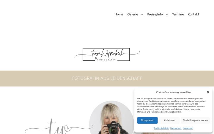 Ekraanipilt saidist fotografie-tanja-wippenbeck.de